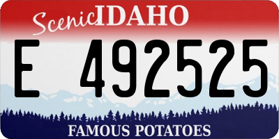 ID license plate E492525