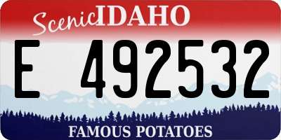 ID license plate E492532
