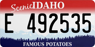 ID license plate E492535