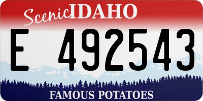 ID license plate E492543