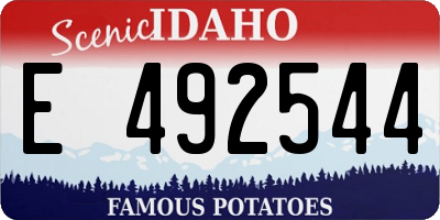 ID license plate E492544