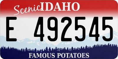 ID license plate E492545