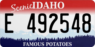 ID license plate E492548