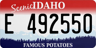 ID license plate E492550