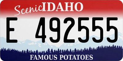 ID license plate E492555
