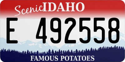 ID license plate E492558