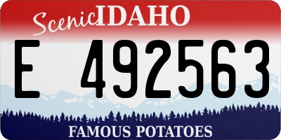 ID license plate E492563