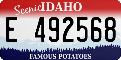 ID license plate E492568
