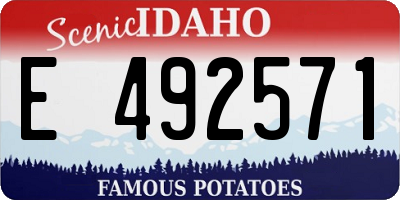 ID license plate E492571