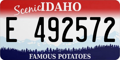 ID license plate E492572