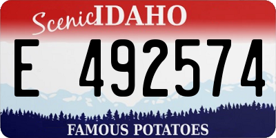ID license plate E492574