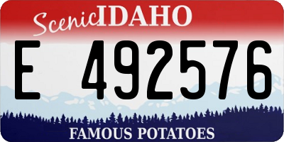 ID license plate E492576