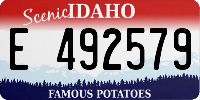 ID license plate E492579