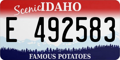 ID license plate E492583