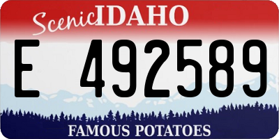 ID license plate E492589