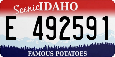 ID license plate E492591