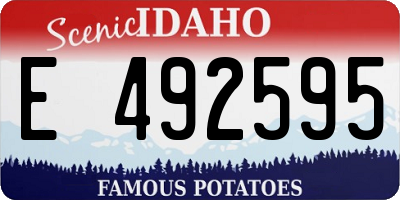 ID license plate E492595