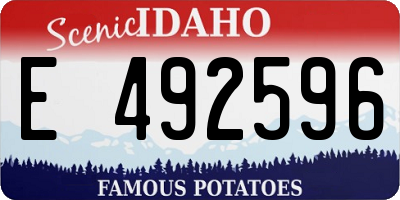ID license plate E492596