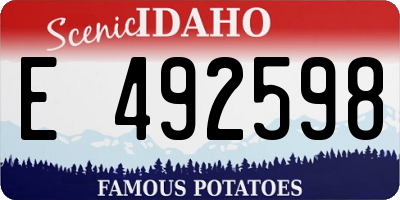 ID license plate E492598