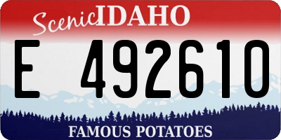 ID license plate E492610