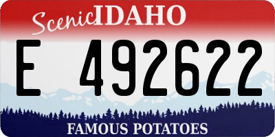 ID license plate E492622