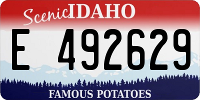 ID license plate E492629