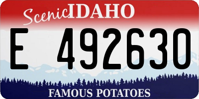 ID license plate E492630