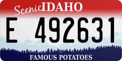 ID license plate E492631