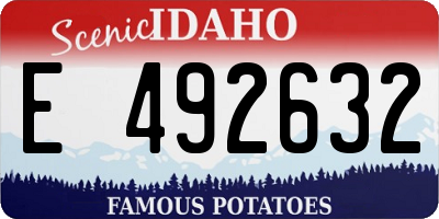 ID license plate E492632