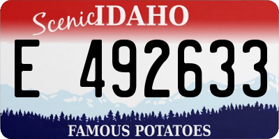 ID license plate E492633