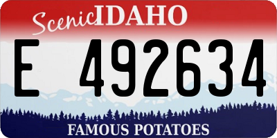 ID license plate E492634