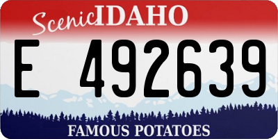 ID license plate E492639