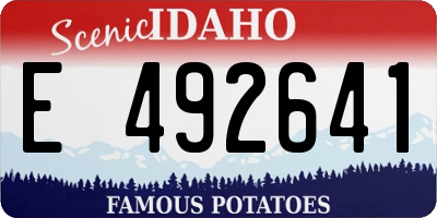 ID license plate E492641