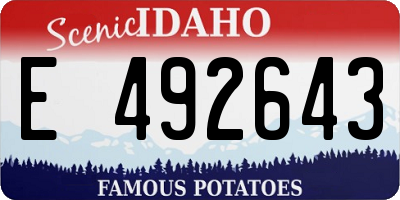 ID license plate E492643