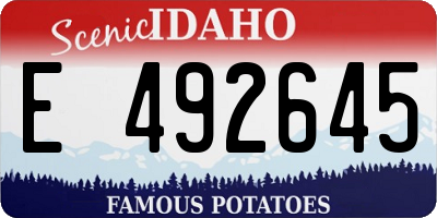ID license plate E492645
