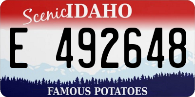 ID license plate E492648