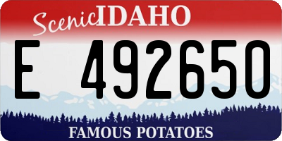 ID license plate E492650