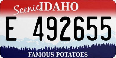 ID license plate E492655