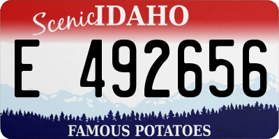 ID license plate E492656