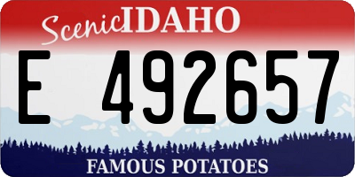 ID license plate E492657