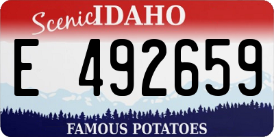 ID license plate E492659