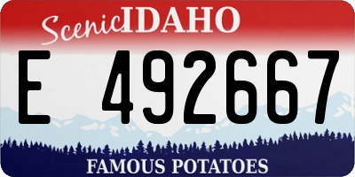 ID license plate E492667