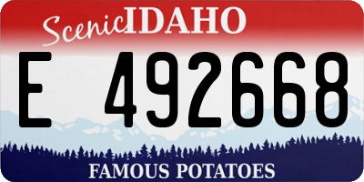 ID license plate E492668