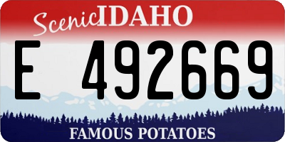 ID license plate E492669