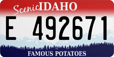 ID license plate E492671