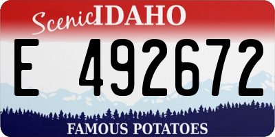 ID license plate E492672