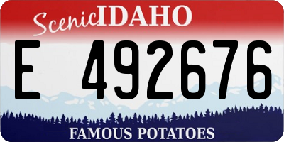 ID license plate E492676