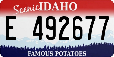ID license plate E492677