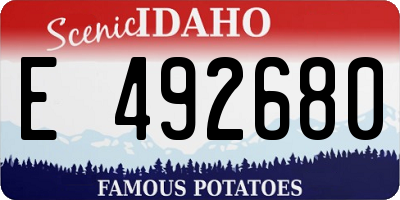 ID license plate E492680