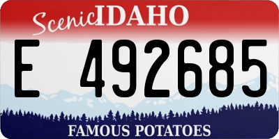 ID license plate E492685